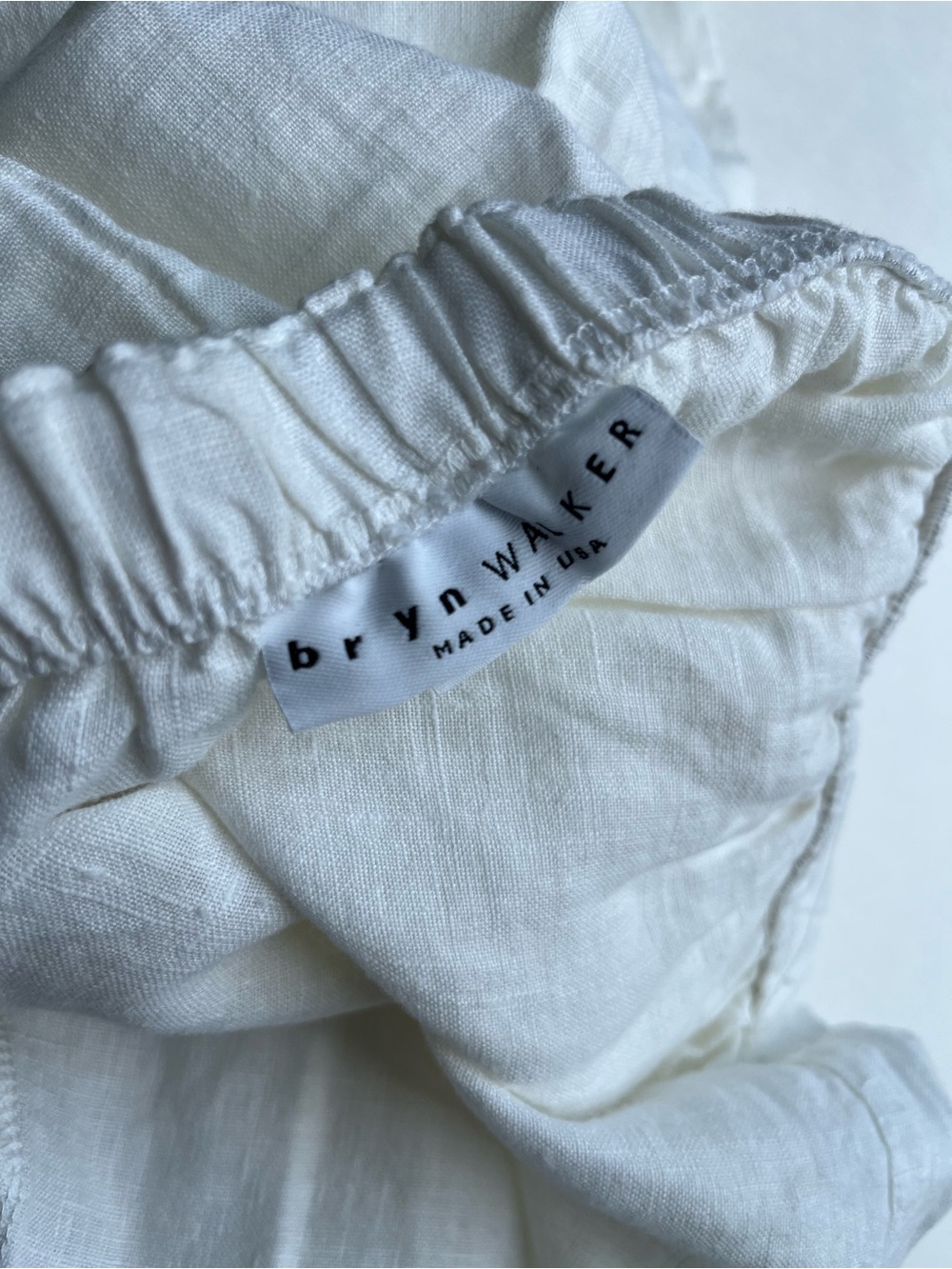 Bryn Walker Women’s White Linen Pull On Elastic Waist Casual Lagenlook Pants XL - Picture 11 of 12